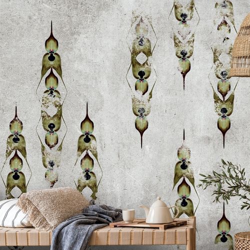 现代风格墙纸 - PLUME DE PAON PA0547 - LGD01 décor mural sur mesure - 自然图案 / 花朵图案 / 仿墙纸