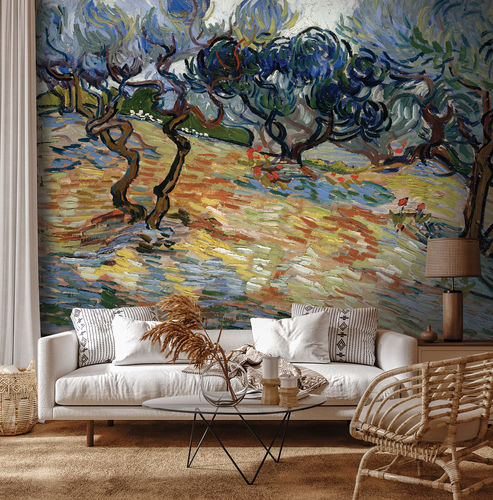 现代风格墙纸 - OLIVIERS - LGD01 décor mural sur mesure - 自然图案 / 仿布 / 仿马赛克