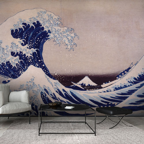 传统风格墙纸 - SOUS LA VAGUE - LGD01 décor mural sur mesure - 波纹 / 仿布 / 个性化颜色