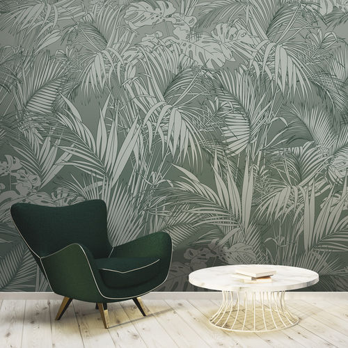 现代风格墙纸 - PALM PL4103 - LGD01 décor mural sur mesure - 自然图案 / 印花 / 全景式