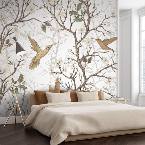 现代风格墙纸 - COLIBIR CB1788 - LGD01 décor mural sur mesure - 自然图案 / 花卉图案 / 全景式