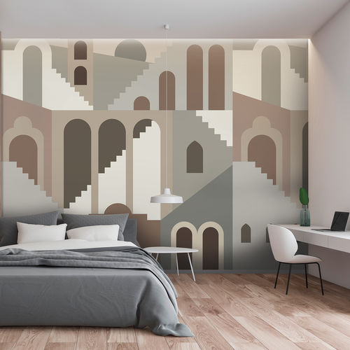 现代风格墙纸 - MEDINA MD6107 - LGD01 décor mural sur mesure - 全景式 / 几何 / 彩色