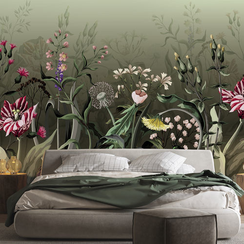 现代风格墙纸 - BOTANICA BT2961 - LGD01 décor mural sur mesure - 自然图案 / 花卉图案 / 全景式