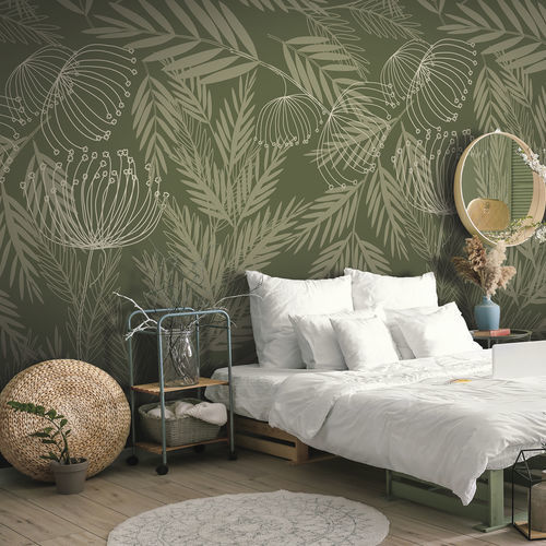 现代风格墙纸 - JUBEA JB5237 - LGD01 décor mural sur mesure - 自然图案 / 印花 / 全景式