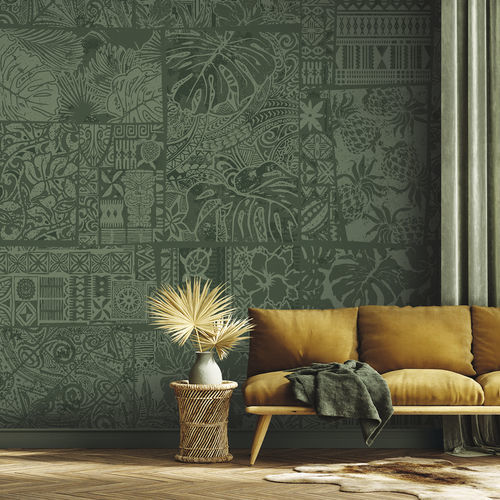现代风格墙纸 - HONOLULU HN9107 - LGD01 décor mural sur mesure - 自然图案 / 全景式 / 拼接式