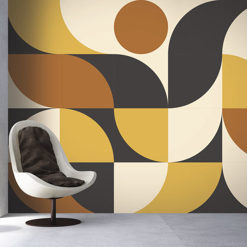 复古风格墙纸 - ARTIUM AM9047 - LGD01 décor mural sur mesure - 全景式 / 几何 / 米色