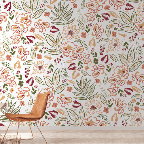原创设计墙纸 - GERMINA - LGD01 décor mural sur mesure - 自然图案 / 印花 / 全景式