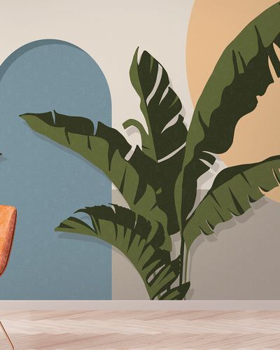 现代风格墙纸 - NAHEL - LGD01 décor mural sur mesure - 自然图案 / 印花 / 全景式
