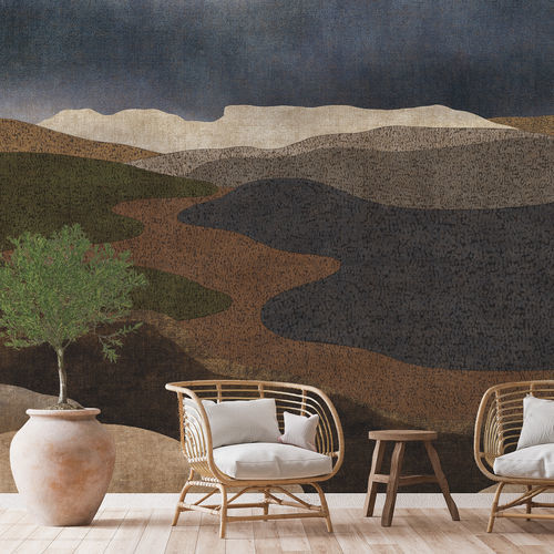 现代风格墙纸 - GOBI - LGD01 décor mural sur mesure - 自然图案 / 全景式 / 仿墙纸
