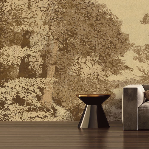 现代风格墙纸 - LISIERE DORÉ - LGD01 décor mural sur mesure - 无纺布 / 聚酯 / 自然图案