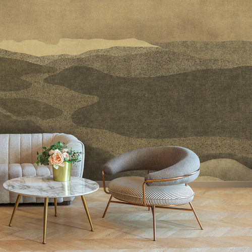 现代风格墙纸 - GOBI DORÉ - LGD01 décor mural sur mesure - 无纺布 / 聚酯 / 自然图案