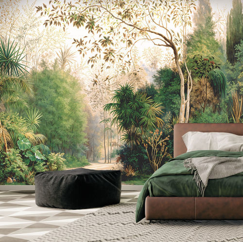 现代风格墙纸 - HORTUS - LGD01 décor mural sur mesure - 自然图案 / 全景式 / 灰色