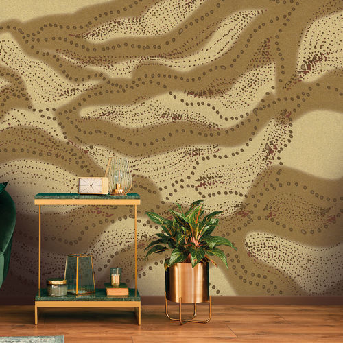 现代风格墙纸 - VIBRA DORÉ - LGD01 décor mural sur mesure - 无纺布 / 聚酯 / 全景式