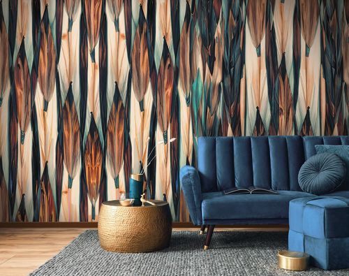有机设计墙纸 - AUTI - LGD01 décor mural sur mesure - 无纺布 / 聚酯 / 自然图案