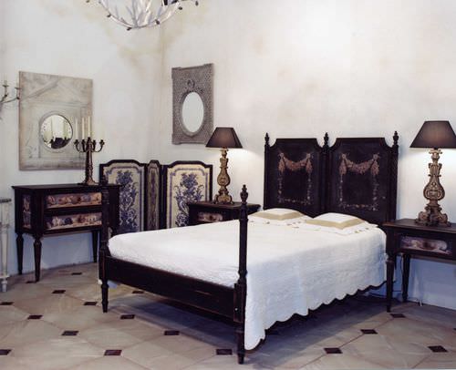 双人床 - COQUILLAGES - PROVENCE & FILS - 传统风格 / 木质 / 140x190 cm