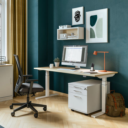 落地办公桌 - TENSOS - ASSMANN BÜROMÖBEL GMBH & CO. KG - 2人 / 现代风格 / 栎木
