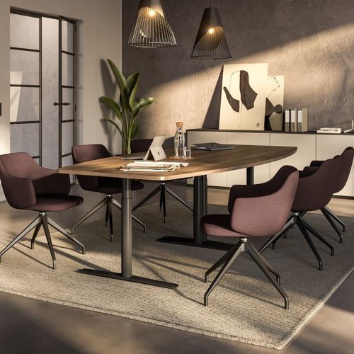 开放式办公桌 - MONTEVO - ASSMANN BÜROMÖBEL GMBH & CO. KG - 落地 / 2人 / 现代风格