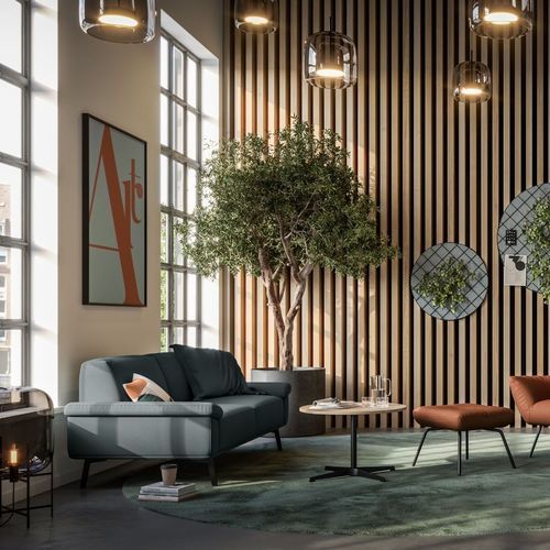 极简主义抽象派沙发 - SALO - ASSMANN BÜROMÖBEL GMBH & CO. KG - 金属 / 带扶手 / 布艺