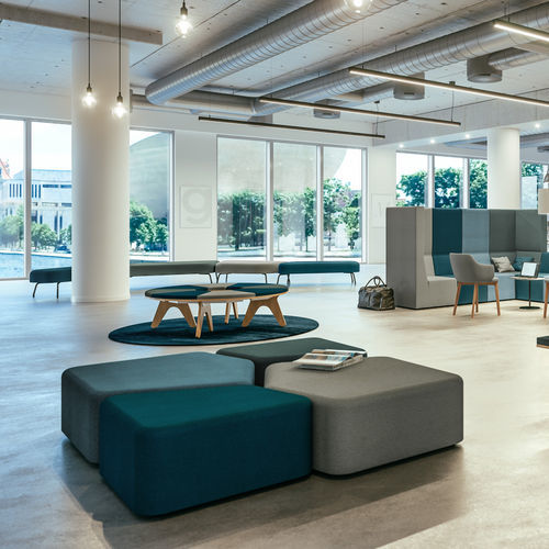 现代风格坐墩 - MONZA - ASSMANN BÜROMÖBEL GMBH & CO. KG - 布料 / 仿皮 / 方形