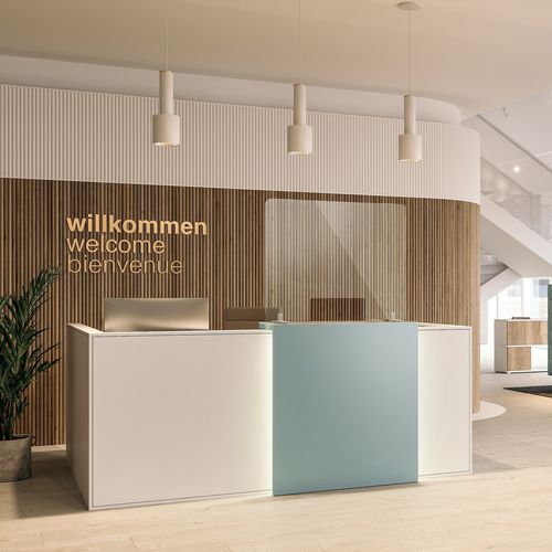 台式办公室隔板 - VITECO - ASSMANN BÜROMÖBEL GMBH & CO. KG - 有机玻璃 / 铝制 / 防护