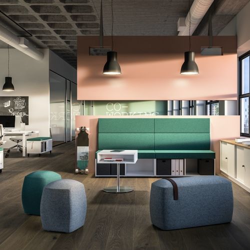 现代风格边桌 - SYNEO PART - ASSMANN BÜROMÖBEL GMBH & CO. KG - 木质 / 金属桌脚 / 正方形