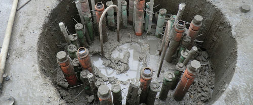 钻孔桩 - LARGE DIAMETER WITH GROUT INJECTION - FRANKI FOUNDATIONS BELGIUM - 钢 / 地基 / 加管套