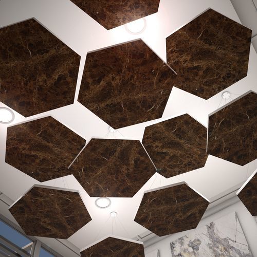 天花板隔音板 - ViCloud Hexagon VMT - Vicoustic - Innovative Acoustic Solutions - PET / 光滑 / 仿布