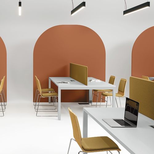 现代风格会议桌 - CAMPUS STUDIO - Aresline - 层压材料 / 金属桌脚 / 长方形