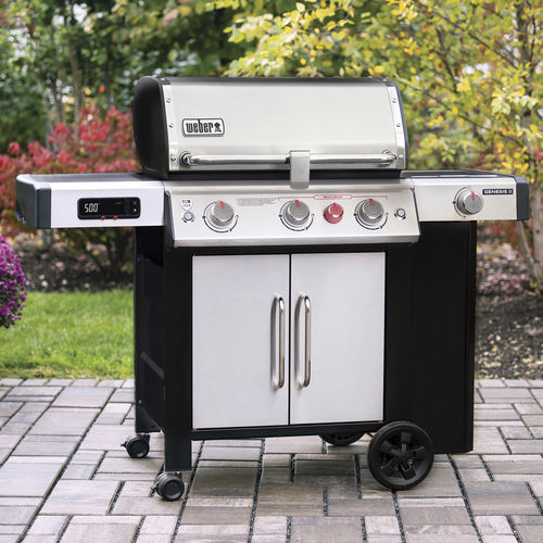 燃气烧烤架 - GENESIS II SX-335 SMART GRILL - Weber EUROPE - 带滑轮 / 独立式 / 不锈钢
