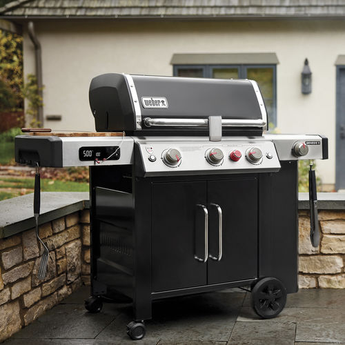 燃气烧烤架 - GENESIS II EX-335 SMART GRILL - Weber EUROPE - 带滑轮 / 落地 / 不锈钢