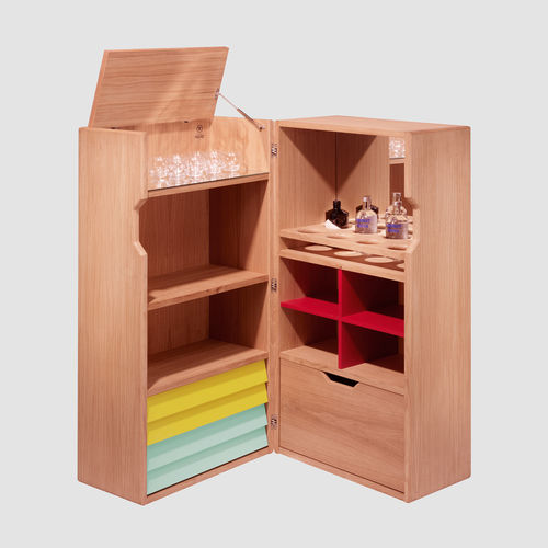 北欧风格酒柜 - REMIX (D)RUNK - Hans Hansen Furniture - MDF / 天然栎木 / 带抽屉