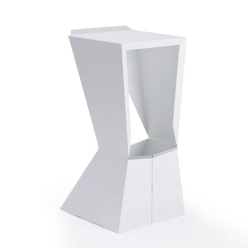 现代风格吧台凳 - HR 885 ORIGAMI - Hans Hansen Furniture - 钢 / 粉末涂层钢 / 不锈钢桌脚