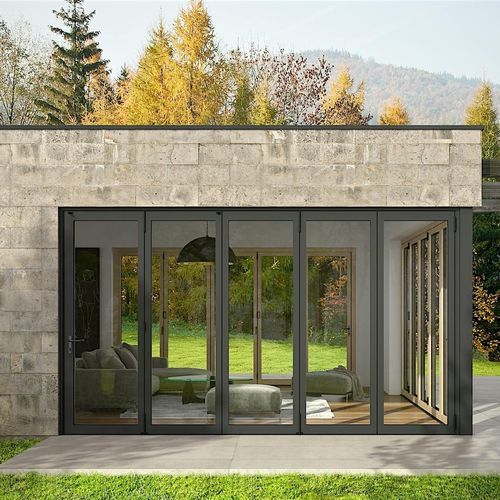 阳台滑动折叠玻璃门 - NW Clad 740 - NanaWall - 折叠 / 平开 / 木质