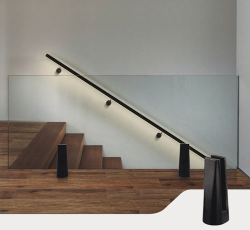 不锈钢玻璃夹 - PL-80 CURVED - COMENZA - 室内装潢 / 用于护栏 / 用于室内
