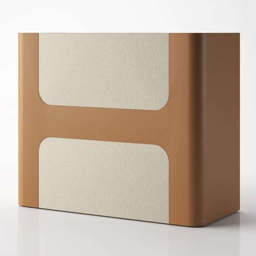 层压板前台接待桌 - H DESK 100 - Gamma & Bross - 乙烯基 / 仿皮 / 用于理发店
