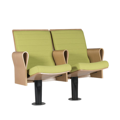 现代风格礼堂椅 - LOLA - Euro Seating International - 布料 / 聚氨酯发泡 / 木质
