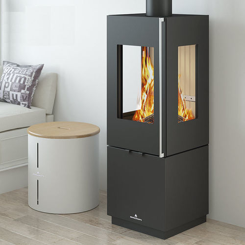 木材采暖炉 - BOMBAY 3C - Bronpi - 5 kW...10 kW / 独立式 / 3面