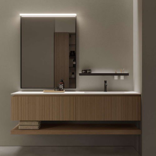 壁挂式台盆柜 - VIACONDOTTI: 03 - IDEAGROUP - 木质 / Corian®可丽耐 / 现代风格