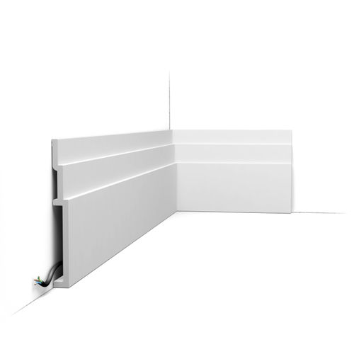 白色踢脚线 - SX181 HIGH LINE - Orac Decor® - 聚合物 / 线条装饰 / 用于电缆铺设