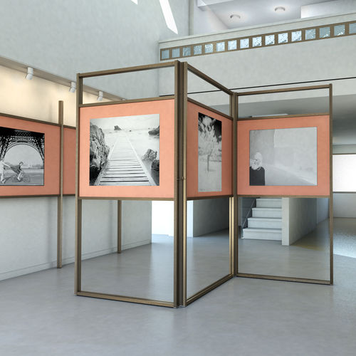 铝制空间隔断 - INUNO MOSTRA - STUDIO T - 层压板 / PVC / 甲基丙烯酸酯