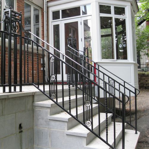 锻铁护栏 - KING 5580-2 - BATTIG DESIGN - 带栏杆 / 户外 / 用于楼梯