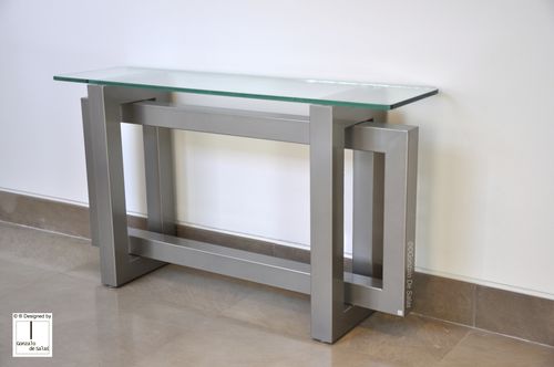 现代风格玄关桌 - THASOS - GONZALO DE SALAS - 水晶 / 铁 / 漆包金属