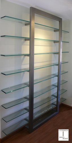 现代风格置物架 - DOOR - GONZALO DE SALAS - 金属 / 玻璃