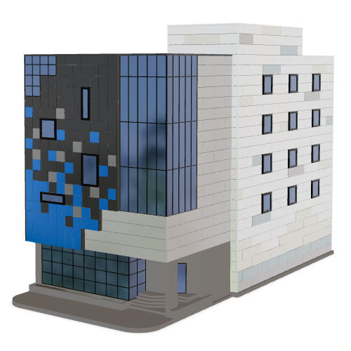 铝制金属板 - MODULAR AL - PAC-CLAD Petersen Aluminum - 结构化 / 立面 / 穿孔