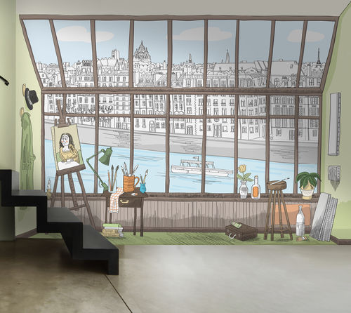 原创设计墙纸 - PARIS ATELIER BD  - In Création - 素描 / 印花