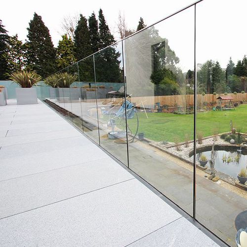 不锈钢护栏 / 玻璃板 / 户外 / 用于阳台