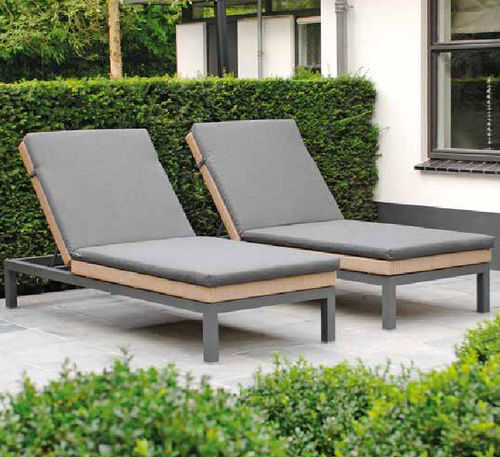现代风格日光浴躺椅 - GENEVA - BOREK parasols | outdoorfurniture - Sunbrella® / 合成纤维 / 铝制