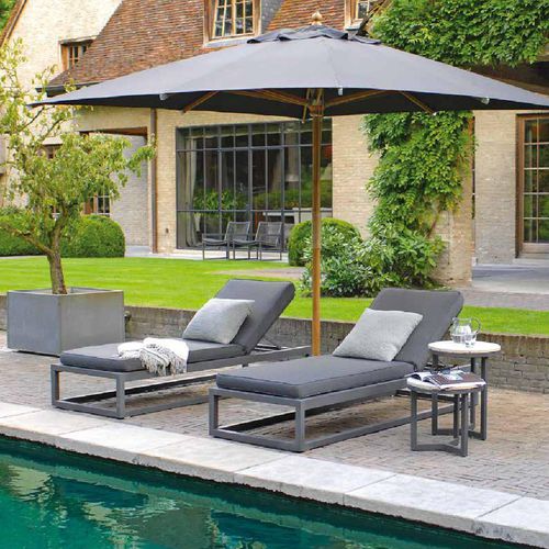 现代风格日光浴躺椅 - CALCARA - BOREK parasols | outdoorfurniture - Sunbrella® / 绳编 / 铝制