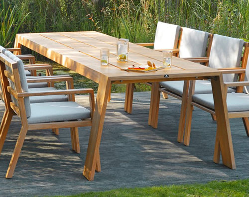 现代风格餐桌 - VIKING - BOREK parasols | outdoorfurniture - 柚木 / 长方形 / 家用