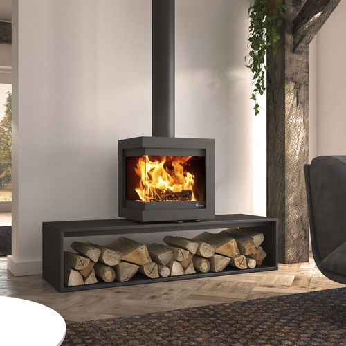 木材采暖炉 - Dik Geurts - Bora Corner, Straight Plateau - DRU - 5 kW...10 kW / 4 kW / 猫脚